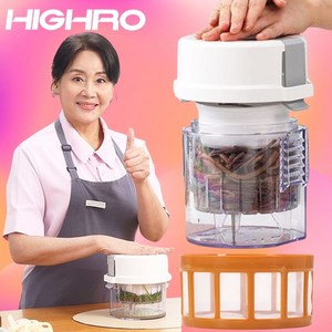 TV홈쇼핑 하이로 매직짤순이 음식물 오이지 나물 채소 짤순이 야채탈수기, 1세트_(본체+유청분리필터)