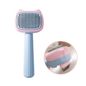 텔리 반려동물 2in1 원터치 브러쉬, 1개, 블루