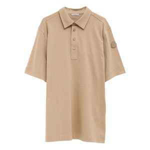 몽클레르 로고 패치 버튼 폴로 셔츠