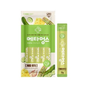 메타멍스 강아지 면역력에 좋은 츄르 15g x 5p, 닭고기+치즈+오이+아스파라거스, 75g, 1개