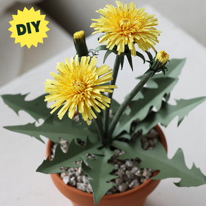 [페이퍼플라워 DIY 키트] 민들레 종이꽃 만들기 키트 / 영상제공, 기본키트, 1세트, 옐로우