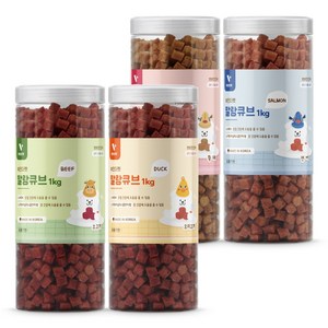 뷰인더펫 강아지간식 말랑큐브 대용량 1kg 모음, 오리, 1개