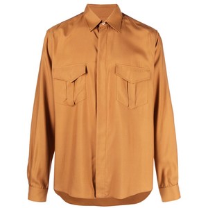 발리 실크 포인티드 칼라 셔츠