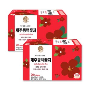 우리차 제주 동백꽃차, 20개입, 1.5g, 2개