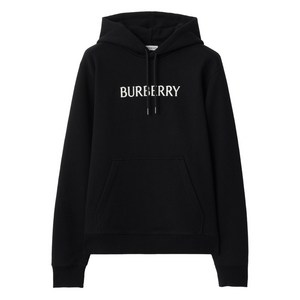 버버리 로고 프린트 후드 코튼 스웨트셔츠, 블랙계열, Mid standard XS(KR 95)