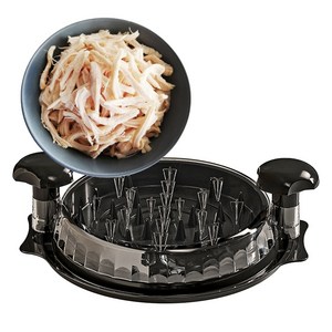 닭가슴살 찢기 슬라이서 고기 찢는 기구 야채다지기 닭가슴살분리기, 블랙, 27.5cm*8cm, 1개