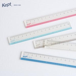 kept 투명 플라스틱자 15cm자 눈금자 KP5 4COLOR, 1개, 04.  Indigo Blue 인디고블루