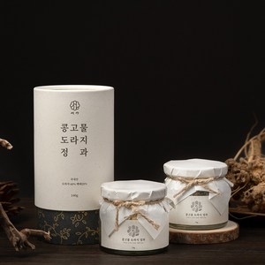 궁중비법 서가 콩고물 도라지정과 결혼답례품 상견례 한과 명절 설 선물 세트, 140g, 1개