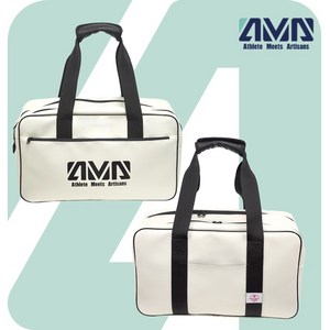 에이엠에이 뉴트로 베이직백 배드민턴 테니스 크로스핏 헬스장 가방, 화이트, 1개