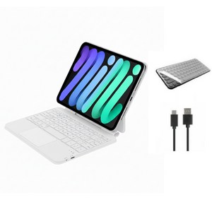 케이스나라 아이패드 미니7 A17 Pro / Mini 6 세대 호환 매직 블루투스 키보드 케이스 커버 한국어