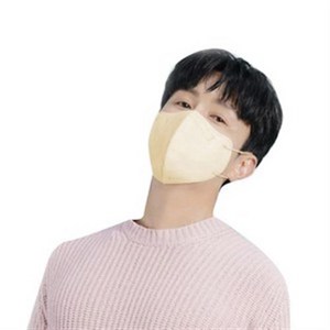 아임리얼 클래시 플러스 보건용 마스크 중형 KF94 베이지 핑크 1매입, 1매, 연한황색-중형