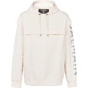 발망 발망 컷아웃 디테일 로고 프린트 후디