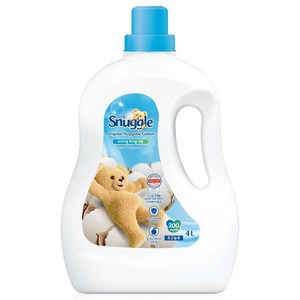 스너글 초고농축 섬유유연제 오리지널 허거블 코튼 본품, 4L, 1개