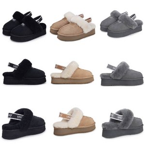 오즈랜드 UGG 샌들 4cm 키높이 밴딩 코케트 어그 슬리퍼 통굽 퍼 호주 겨울