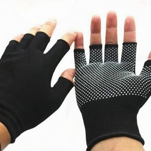 락브로스 충격 흡수 자전거 반장갑, M, 블랙, 1세트