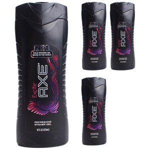 액스 리프레싱 샤워 젤, 473ml, 4개