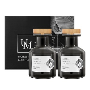 유멜 프리미엄 차량용 디퓨저 150ml, 밤쉘, 1세트