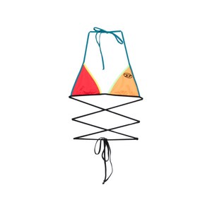 디젤 로고 디테일 비키니 탑, 레드계열+오렌지계열, Standard M(KR 66)