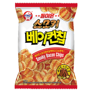 빙그레 돌아온 스모키 베이컨칩, 70g, 4개