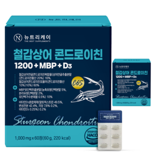 뉴트리케이 C6S 6형 뮤코다당단백 철갑상어 연골 콘드로이친 1200 MBP 식약청인증 HACCP, 60정, 2개