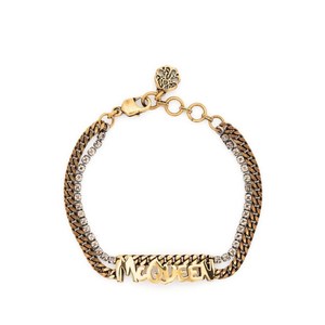 알렉산더맥퀸 레터링 로고 체인 브레이슬릿