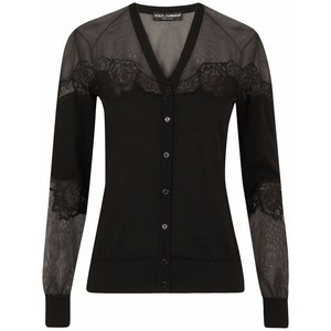 돌체앤가바나 돌체앤가바나 레이스 트리밍 가디건, 블랙계열, Italy 36(KR 33)