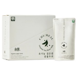 치밀 유기농 검은콩 두유 진한 무가당 콩물, 190ml, 10개