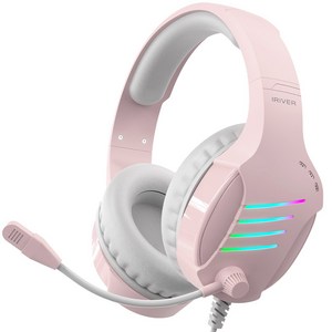 아이리버 노이즈 캔슬링 마이크 레이보우 LED USB 게이밍 헤드셋