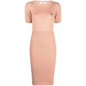 비비안웨스트우드 구체 로고 니트 미디 드레스, 베이지계열, Standard S(KR 55)