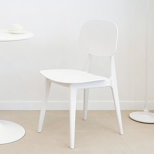 [카미코코] 플라스틱 카페 사출 식탁 인테리어 디자인 의자, 화이트, 1개