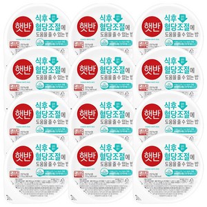 햇반 식후 혈당조절에 도움을 줄 수 있는 밥, 210g, 12개