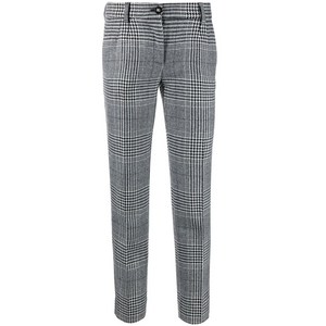 돌체앤가바나 글렌 플레이드 로우라이즈 팬츠, 블랙계열+그레이계열, Italy 48(KR 77)