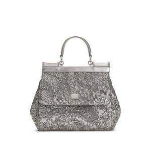 돌체앤가바나 시칠리 미디엄 브로케이드 토트 백