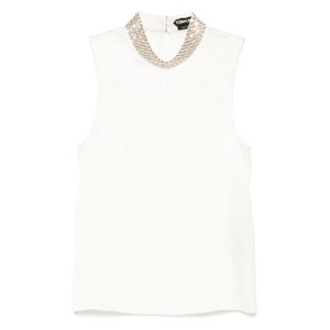 톰포드 민소매 탑, 화이트계열, Italy 36