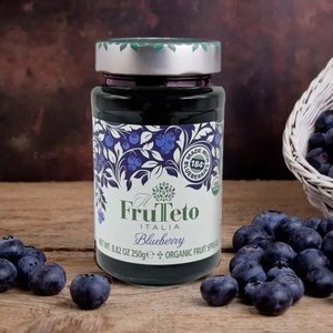 포도즙으로 만든 유기농 블루베리잼 무설탕 프루테토, 1개, 250g