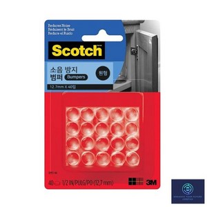 3M 스카치 소음 방지 범퍼 투명 40P, 혼합색상, 3개