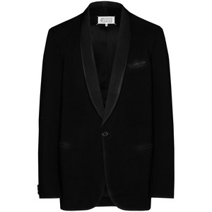 메종 마르지엘라 포 스티치 로고 싱글 브레스티드 블레이저, 블랙계열, Italy 38(KR 55)