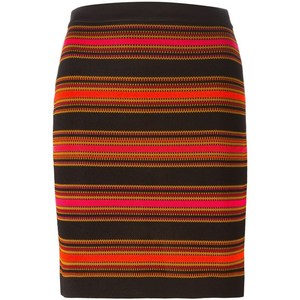 발망 발망 스트라이프 미니 스커트