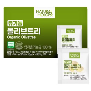 네츄럴올가 100% 유기농 올리브트리 지중해 올리브오일 캡슐, 14회분, 1박스