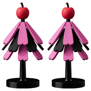 chixiang 크리스마스 트리 모양 실리콘 냄비받침 3개입, 핑크 + 블랙, 2개