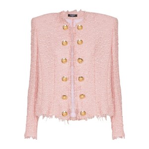 발망 시퀸 장식 트위드 재킷