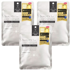 퀄리티 퍼스트 더마 레이저 슈퍼 VC100 화이트 마스크팩, 7개입, 3개