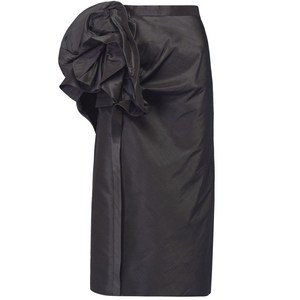 메종 마르지엘라 무아레 효과 러플 미디 스커트