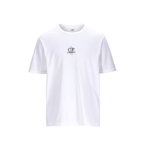 C.P.컴퍼니 로고 프린트 티셔츠, 화이트계열, Standard XS