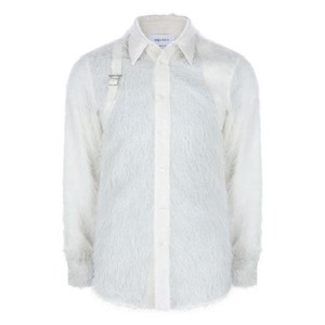 알렉산더맥퀸 하네스 텍스처 셔츠, 화이트계열, Collar (in) 15 3/4(KR 40)