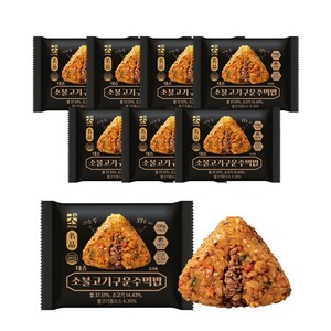 까박 태송 소불고기 구운 주먹밥 냉동 국내산쌀 삼각김밥, 100g, 8개