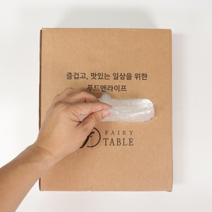 [국내생산] 페어리테이블 뽑아쓰는 비닐봉지 투명, 100L, 1개