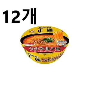 마루짱 세이멘 우마카라 탄탄멘 컵라면 12개 한박스 국물마라탄탄면 맛있게매운 탄탄면 디폴트 탕탕면, 12개