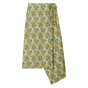 토리 버치 프린트 비대칭 스커트, 블루계열+베이지계열, US 4(KR S/M)