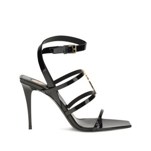 생로랑 카산드라 로고 장식 샌들 90mm, Europe 40(KR 270), 블랙계열